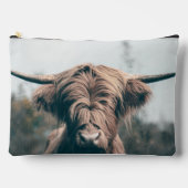 ハイランド牛ポートレート アクセサリーポーチ (正面)