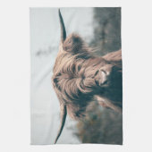ハイランド牛ポートレート キッチンタオル (縦)