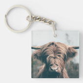 ハイランド牛ポートレート キーホルダー (正面)