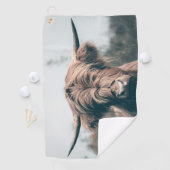 ハイランド牛ポートレート ゴルフタオル (インサイチュ)