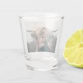 ハイランド牛ポートレート ショットグラス (裏面)