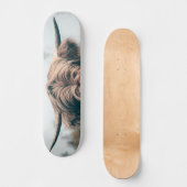 ハイランド牛ポートレート スケートボード (正面)