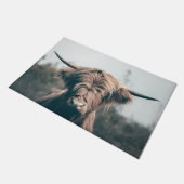 ハイランド牛ポートレート ドアマット (アングル)