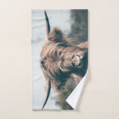 ハイランド牛ポートレート バスタオルセット (ハンドタオル)