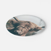 ハイランド牛ポートレート ペーパープレート (アングル)