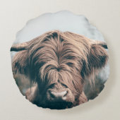 ハイランド牛ポートレート ラウンドクッション (裏面)