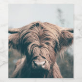 ハイランド牛ポートレート ワインラベル (シングルラベル)