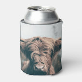 ハイランド牛ポートレート 缶クーラー (缶正面)