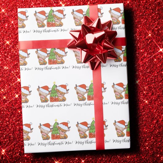 ハイランド牛メリークリスマスギフトモーへ ラッピングペーパー