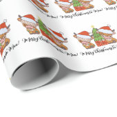 ハイランド牛メリークリスマスギフトモーへ ラッピングペーパー (ロールコーナー)