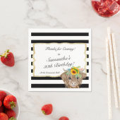 ハイランド牛招待状、牛誕生日 スタンダードカクテルナプキン (インサイチュ)