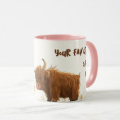 ハイランド牛最高の牛と牛の母の日 マグカップ (正面右)