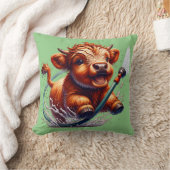 「ハイランド牛浴時間」 クッション (ブランケット)