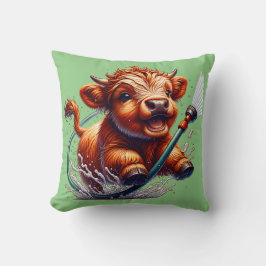 「ハイランド牛浴時間」 クッション