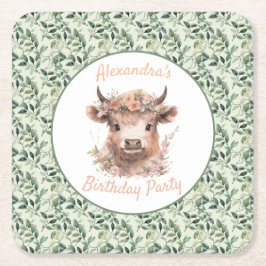 ハイランド牛紙コースター スクエアペーパーコースター