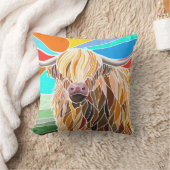 ハイランド牛装飾用クッション クッション (ブランケット)