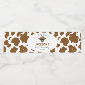 ハイランド牛誕生日ウォーターボトルラベル ペットボトルラベル (シングルラベル)