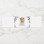 ハイランド牛誕生日ウォーターボトルラベル ペットボトルラベル (シングルラベル)