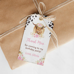 ハイランド牛誕生日サンキューユーラベル ギフトタグ