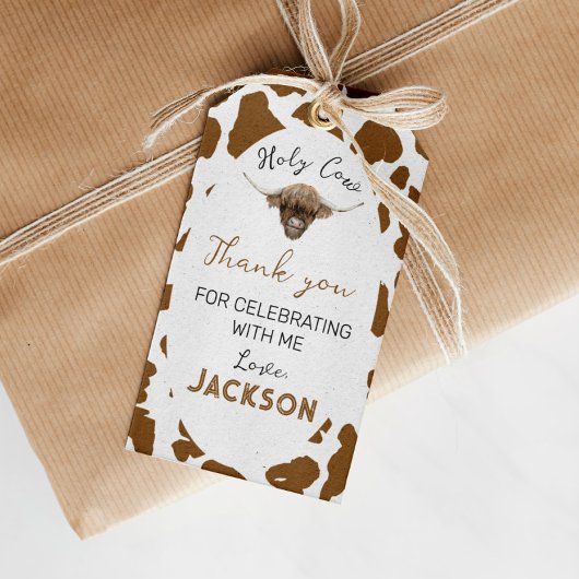 ハイランド牛誕生日サンキューユーラベル ギフトタグ