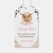 ハイランド牛誕生日サンキューユーラベル ギフトタグ (正面)