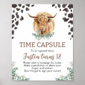 ハイランド牛誕生日タイムカプセルポスター ポスター (正面)