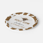 ハイランド牛誕生日ベビーシャワー ペーパープレート (アングル)