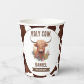 ハイランド牛誕生日 紙コップ (正面)