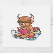 ハイランド牛読牛の本コーヒークラスを飲む スパークリングワインラベル (シングルラベル)