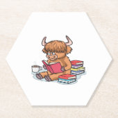 ハイランド牛読牛の本コーヒークラスを飲む ペーパーコースター (正面)