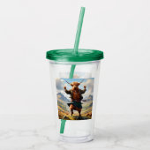 ハイランド牛踊りハイランドフライ アクリルタンブラー (裏面)