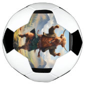 ハイランド牛踊りハイランドフライ サッカーボール (回転)
