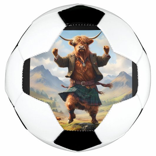 ハイランド牛踊りハイランドフライ サッカーボール (正面)