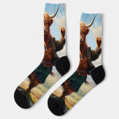 ハイランド牛踊りハイランドフライ ソックス (左)