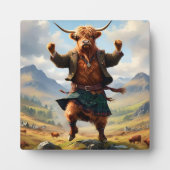 ハイランド牛踊りハイランドフライ フォトプラーク (正面)