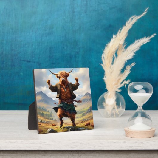 ハイランド牛踊りハイランドフライ フォトプラーク (インサイチュ)