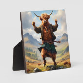 ハイランド牛踊りハイランドフライ フォトプラーク (正面)