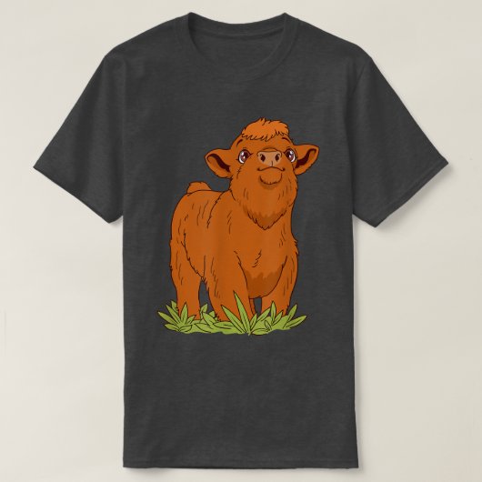 ハイランド牛農家スコティッシュキャトル Tシャツ (デザイン正面)