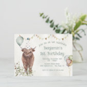 ハイランド牛1歳の誕生日パーティー 招待状 (スタンド正面)
