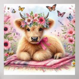 ハイランド牛1 ポスター