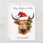 ハイランド牛2025カレンダーフェスティバルメリークリスマス シーズンカード (正面)