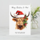 ハイランド牛2025カレンダーフェスティバルメリークリスマス シーズンカード (スタンド正面)