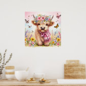 ハイランド牛3 ポスター (キッチン)