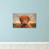 ハイランド牛 キャンバスプリント (インサイチュ (ウッドフロア))