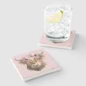 ハイランド牛 ストーンコースター (横)