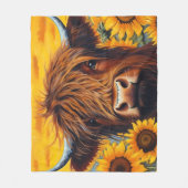 ハイランド牛 フリースブランケット (正面)