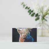 ハイランド牛 名刺 (スタンド正面)