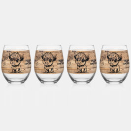 ハイランド牛 – 牛の家まで飲来みる ステムなしワイングラス