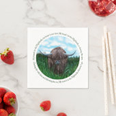 ハイランド牛、私のハートはハイランド スタンダードカクテルナプキン (インサイチュ)