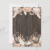 ハイランド牛、豚、子羊の赤ちゃんシャワーワイルドフラワー 招待状 (裏面)